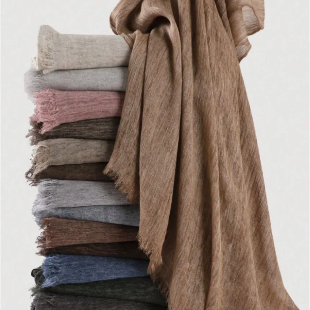 190*80Cm New Arrival Crinkle Rayon Hijab for Women Muslim Scarf Shawls Tie-dye Headscarf WrapsSolid color Islamic Turban Ramanda
