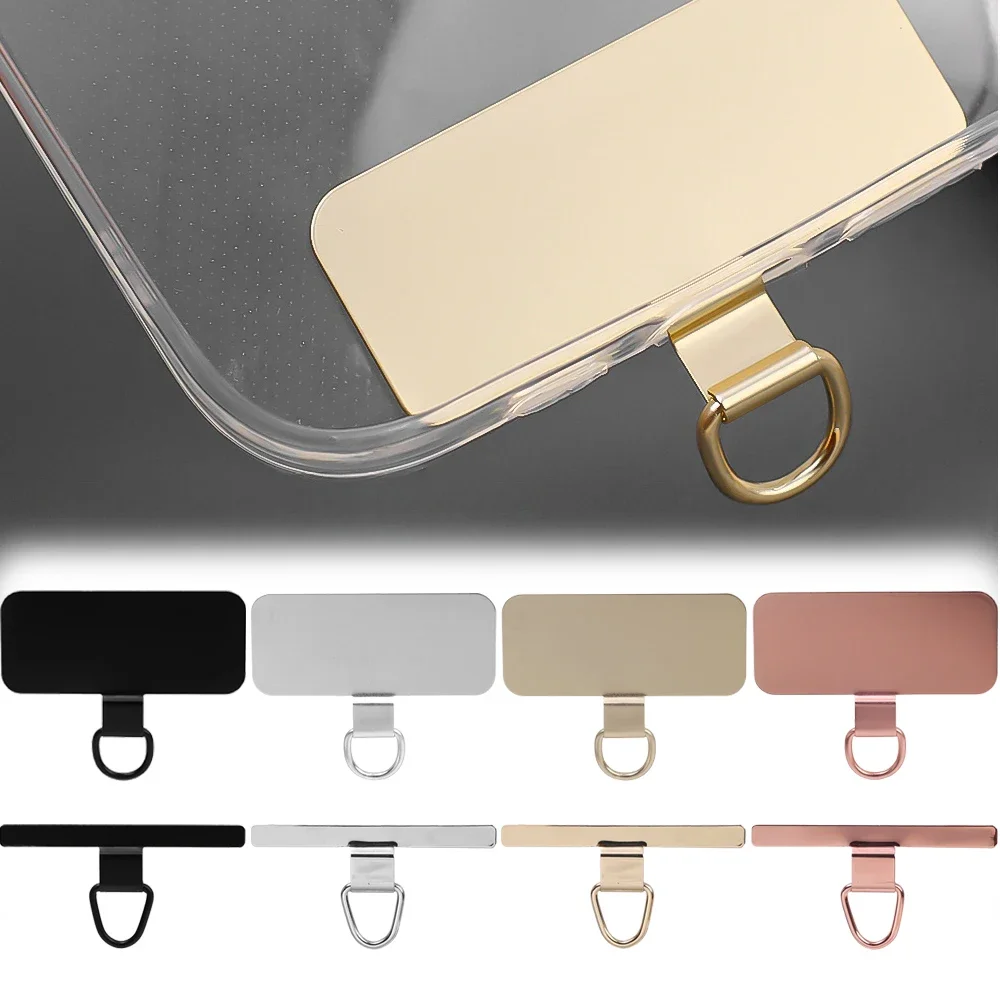 1/2/3 adet Paslanmaz Çelik Telefon Kordon Yama Klip Ultra Ince Metal Tether Pad Cep Telefonu Asılı Askı Contası Yedek Parça