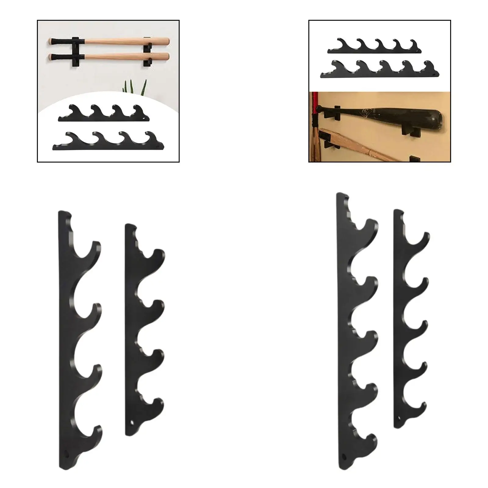 

Baseball Bat Wall Mount Display Organizer Accessory for Collectors Softball Bat