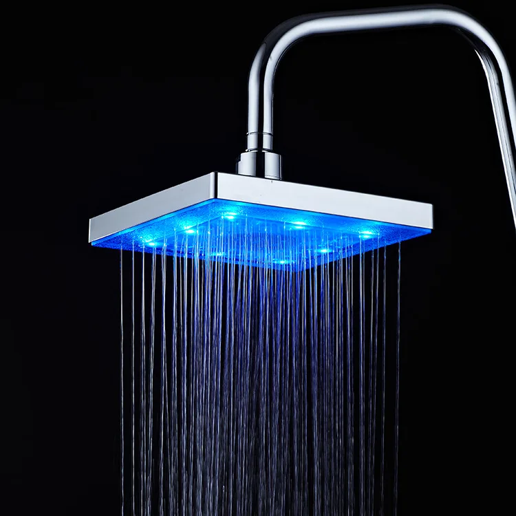

Душевая лейка с изменяющей цвет LED-подсветкой (3 цвета), дождевая насадка, водосберегающая, аксессуар для ванной комнаты, сменная душевая лейка