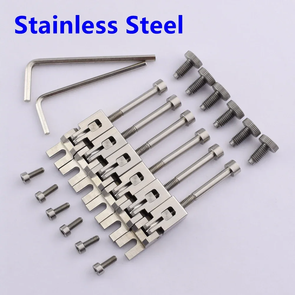 ( 6/7 Strings ) Guitar Bridge Stainless Steel Saddle For FR Tremolo System Bridge - Made in Japan