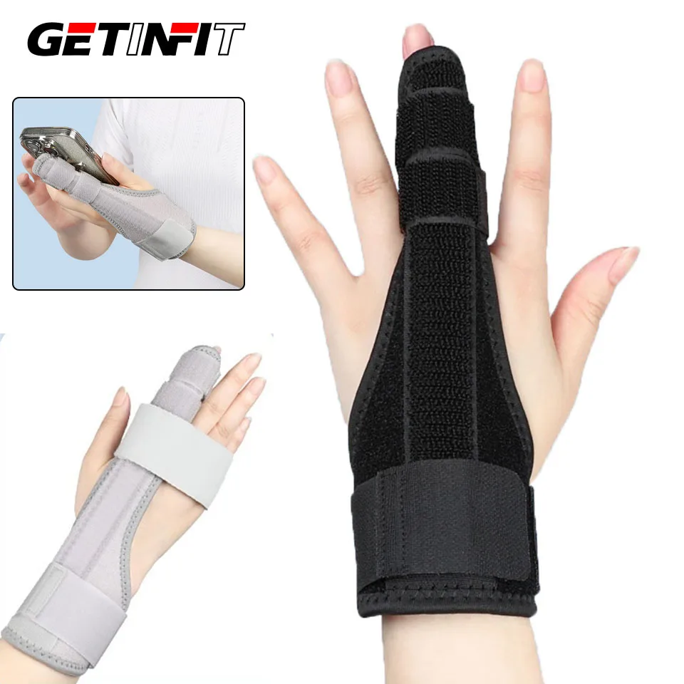GETINFIT 1Pcs Finger Protection Aluminum Strip Support Comfort Lightweight Protect The Finger Joints Four Fingers Available