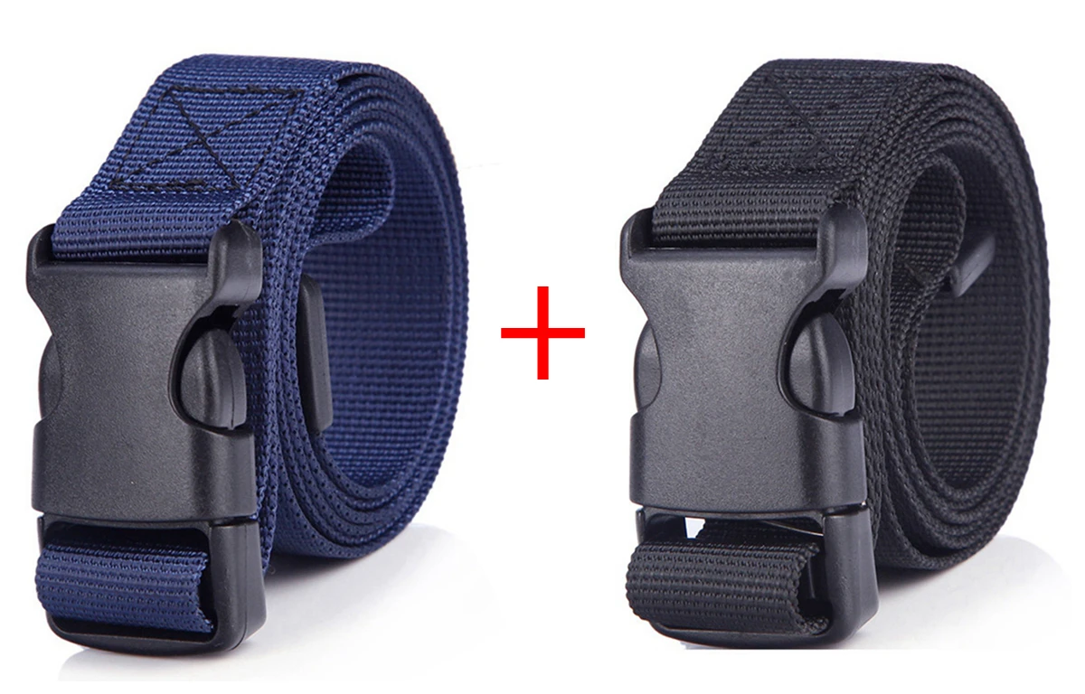 

2pcs 25mm Kids Belt Boys Girls Lightweight Canvas Tactical Belt Quick Release Plastic Buckle Adjustable Children Waistband