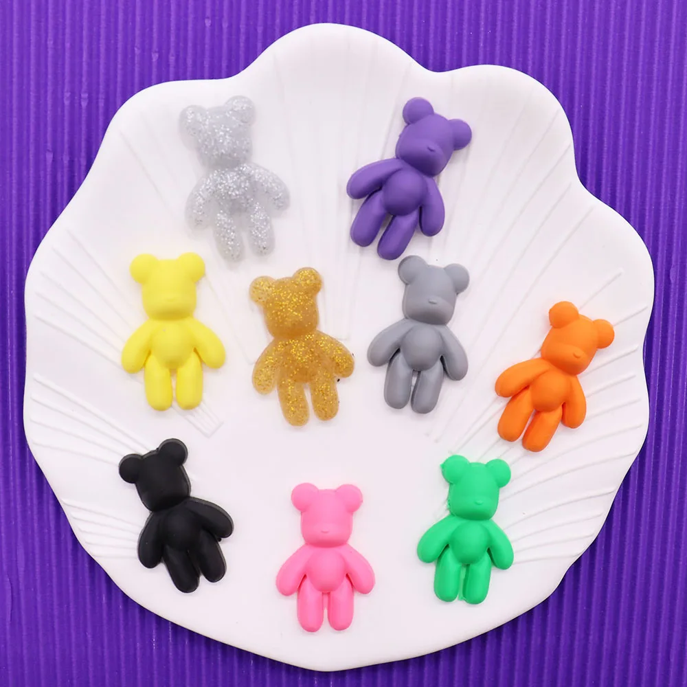 9-12Pcs Multicolor Bears Adorable Shoes Buckle Charms Kids PVC Slippers Clog Decorations Fit Popular Birthday Gifts