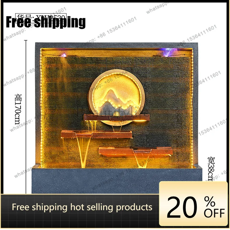 LJY water curtain wall rockery running water screen partition floor ornament landscape decoration