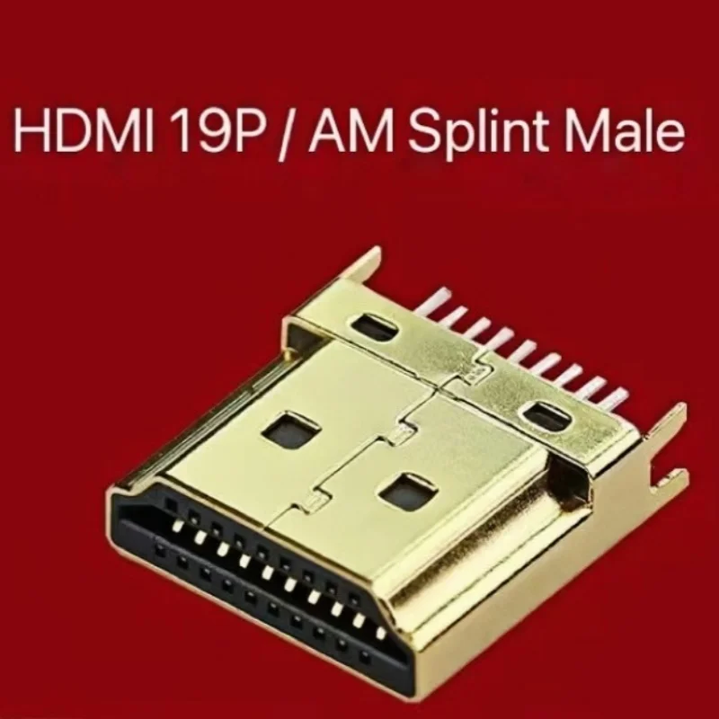 5 stücke hdmi schiene männlich 1.01.21.6 draht bonding männlich kupfer eisen gehäuse vergoldet nickel hdmi stecker männlich stecker