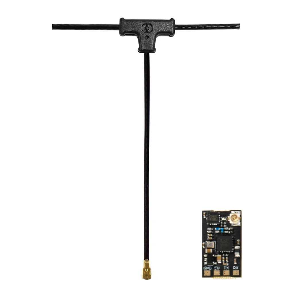 Receptor ELRS 9IMOD de 2,4 GHz, receptor de antena T de 2,4 GHz, módulo Nano de baja latencia para carrera FPV y FPV de largo alcance
