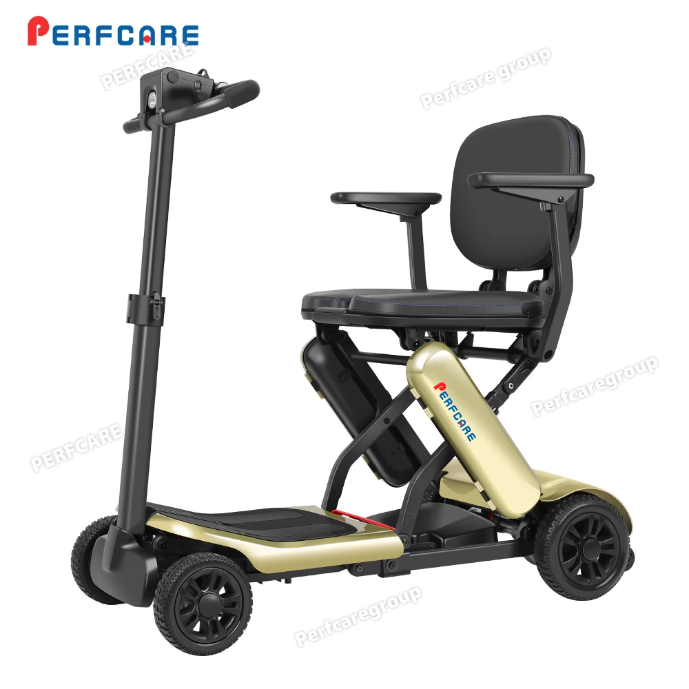 

2025 New Arrival Electric Scooter 4 Wheel Lightweight Aluminum Alloy Compact Smooth Folding Scooter For Elderly Disabled Outdoor