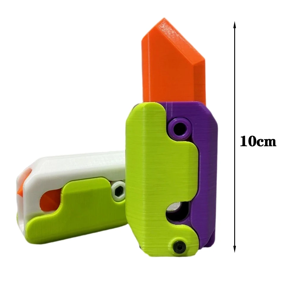 3D Print Gravity Cub Jump Small Radish Carrot Knife Mini Model Student Prize Pendant Decompression Toy Decompression Push Card