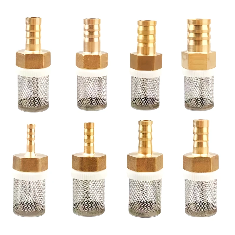 G1/2 6-25mm Stainless Steel Mesh Hose Filters Garden Irrigation Pump Protection Hose Filtering Water Cleaning Mesh Brass Filters