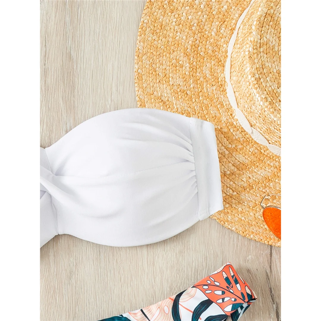 Bikini mit Blumenmuster, Push-up-Badeanzug, Damen-Badebekleidung, zweiteiliges Bikini-Set mit BH-Einlagen, Badeanzug, Badebekleidung, Modell V6296. – Detail 31