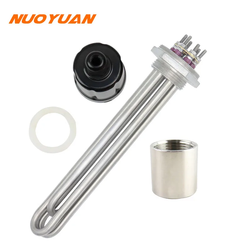 

DN32 Electrical Heating Element 220V/380V 9KW Stainless Steel Tubular Water Heater Immersion Heating Resistance for Boiler