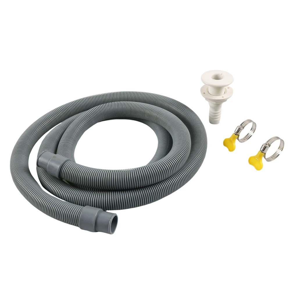 

Bilge Pump Hose Installation Kit with 2 Clamps Thru-Hull Fitting Complete Bilge Pumps Installation Kit Accessories for Boats