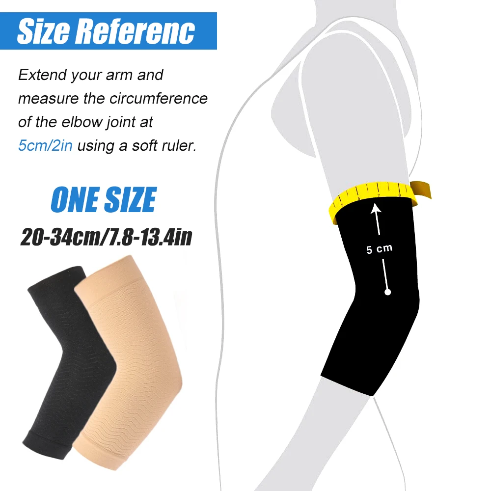 1Pair  Arm Slimming Shaper Wrap,Arm Compression Sleeve Women Weight Loss Upper Arm Shaper Helps Tone Shape Upper Arms Sleeve