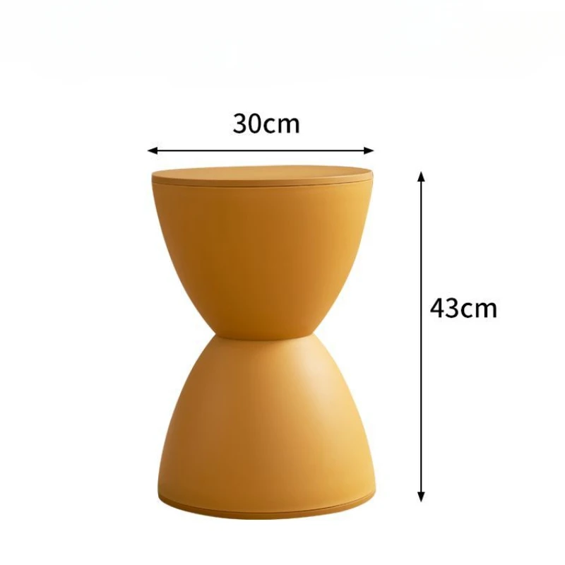 Creative Hourglass Stool Living Room Coffee Table Plastic Round Footstool Shoe Changing Stool Nordic Home Stool Indoor Furniture