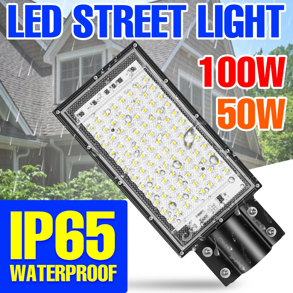 

LED Street Lights Outdoor Spotlights IP65 Waterproof Floodlight 50W 100W For Garden Lighting LED Reflector Exterior Wall Lamp