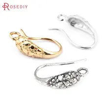 10PCS Antique Silver Color 18K Gold Color Brass Earring Hook High Quality Diy Jewelry Making Earrings Accessories for Women