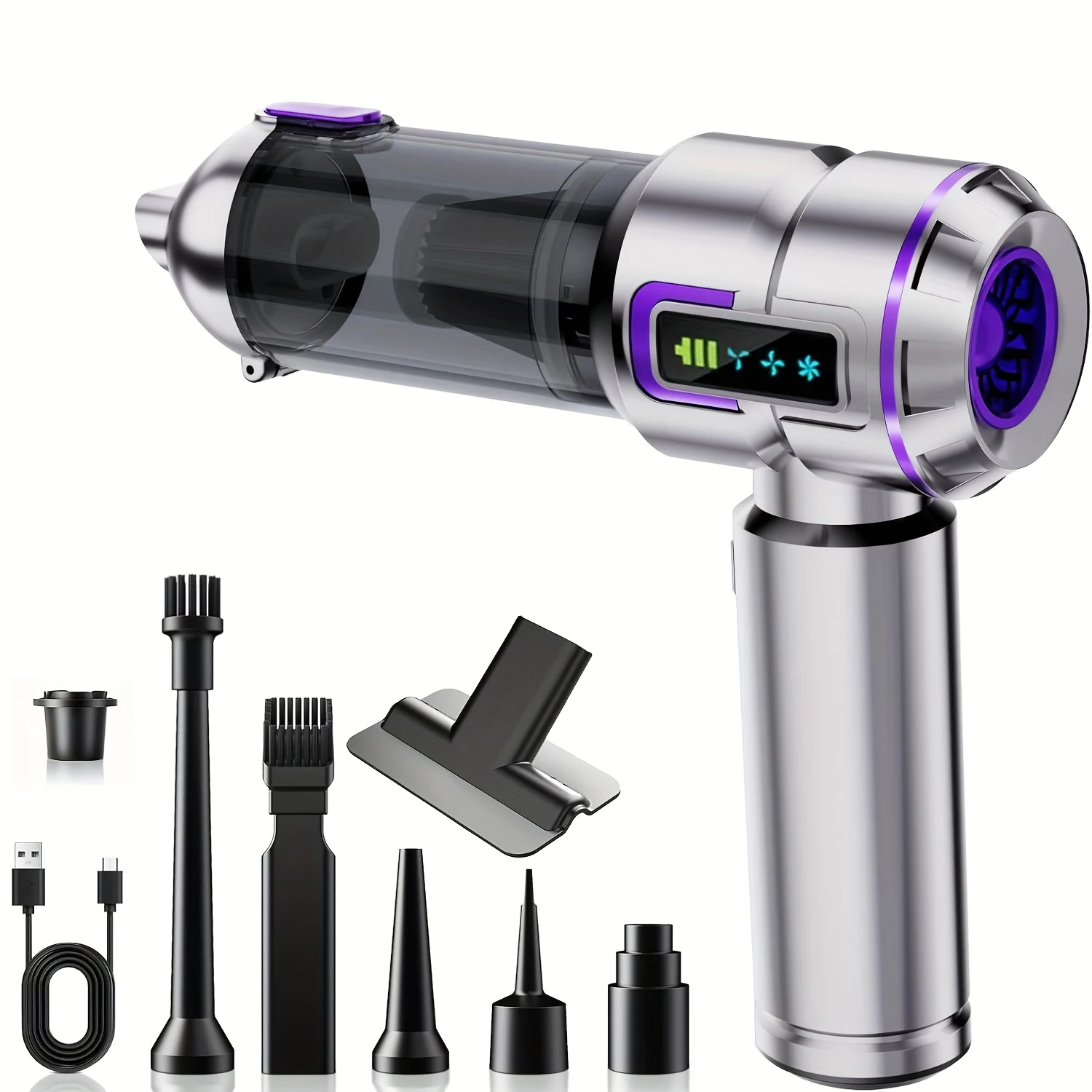 Portable Car Vacuum Cleaner New 998000PA Mini Car Vacuum Cleaner Cordless Powerful for Home Handheld Blower for Car Cleaner