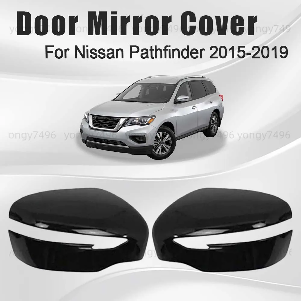 

Обновление автомобиля, глянцевая черная крышка дверного зеркала из углеродного волокна для Nissan Pathfinder 2015 2016 2017 2018 2019, автомобильные аксессуары заднего вида