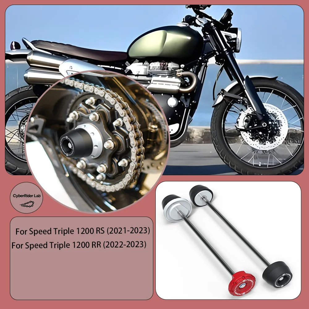 

For Triumph Speed Triple1200 RR/RS Front & Rear Wheel Spindle Crash Protection - Motorcycle Anti-Impact Guards