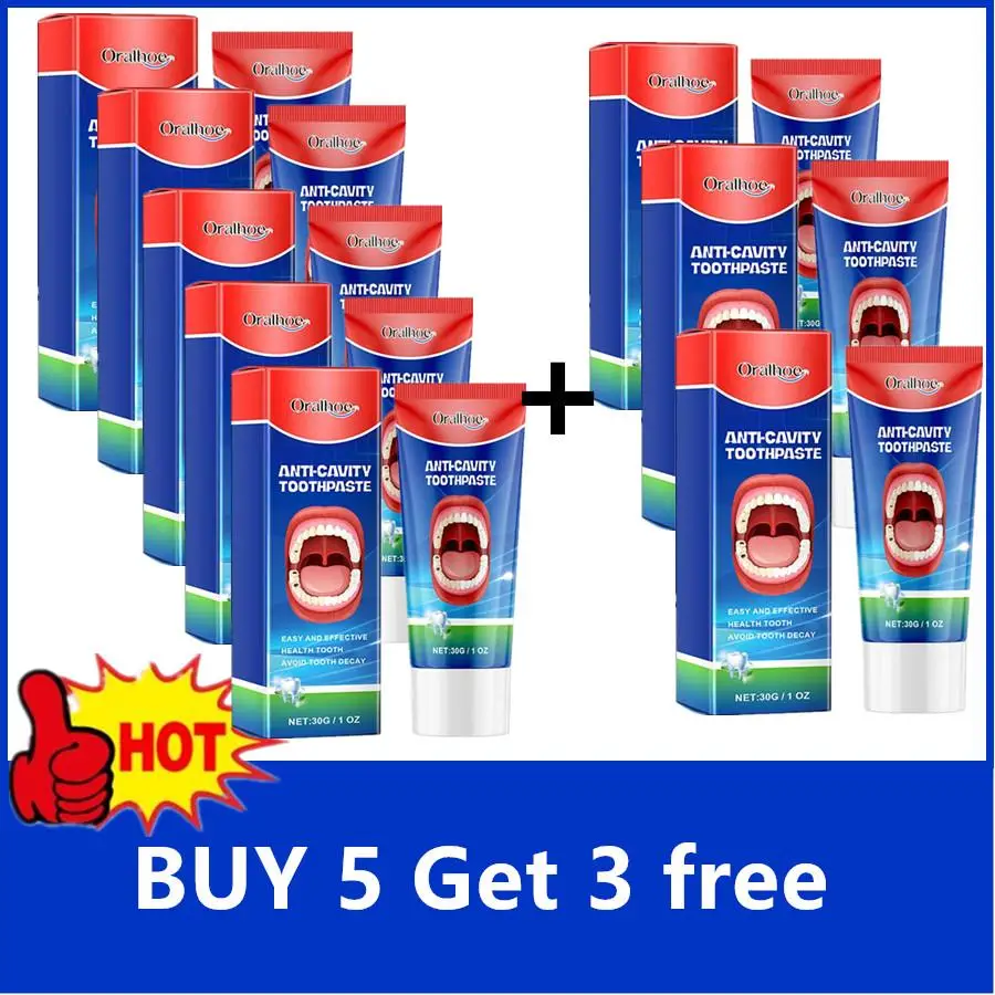 1-8PCS Teeth Whitening Repair Tooth Decay Fresh Bad Breath Tooth Decay Anti-cavity Remove Plaque Toothache Relieve Periodontitis