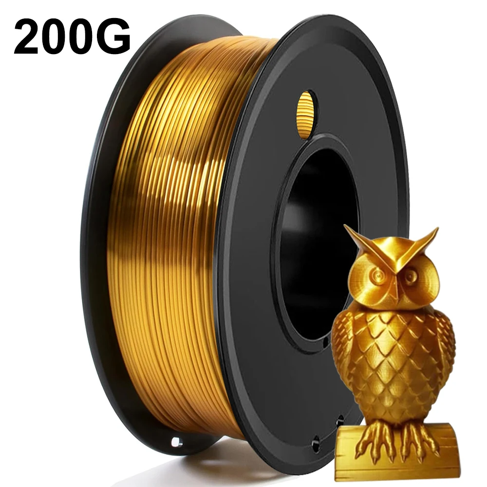 

200g PLA Silk Gold 3D Printer Filament 1.75mm For 3D Printer Material pla gold silk Filament 0.2Kg wire Vacuum Packaging