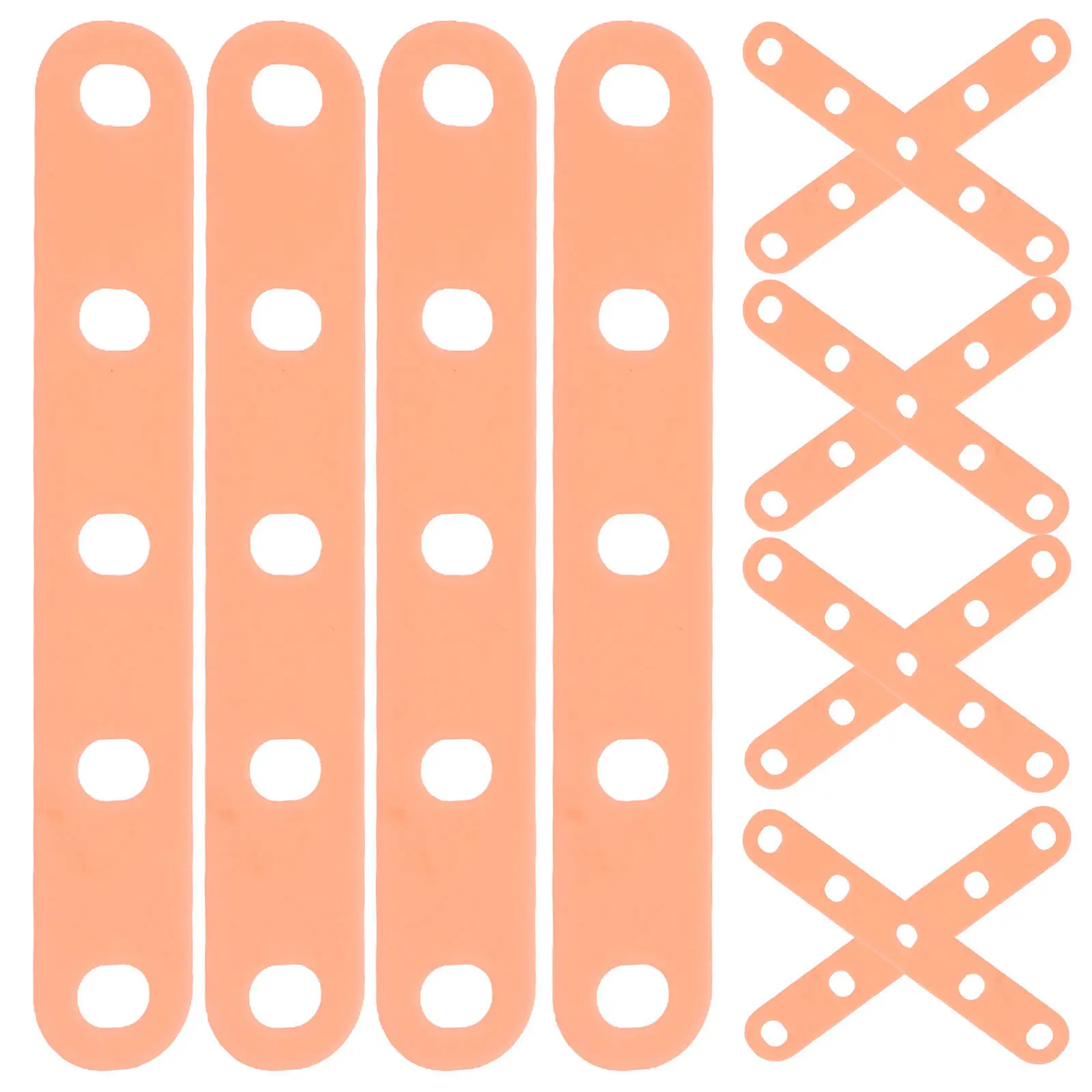 40Pcs Silicone Perm Rod Bands Elastic Heat Resistant Orange Replacement Bands for Hair Rollers Universal Curling Accessories