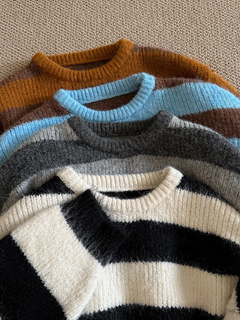 

Свободный длинный вязаный свитер Sve Lazy, цветной круглый, повседневный, женский, универсальный, мягкий, теплый, осенний, Новое поступление