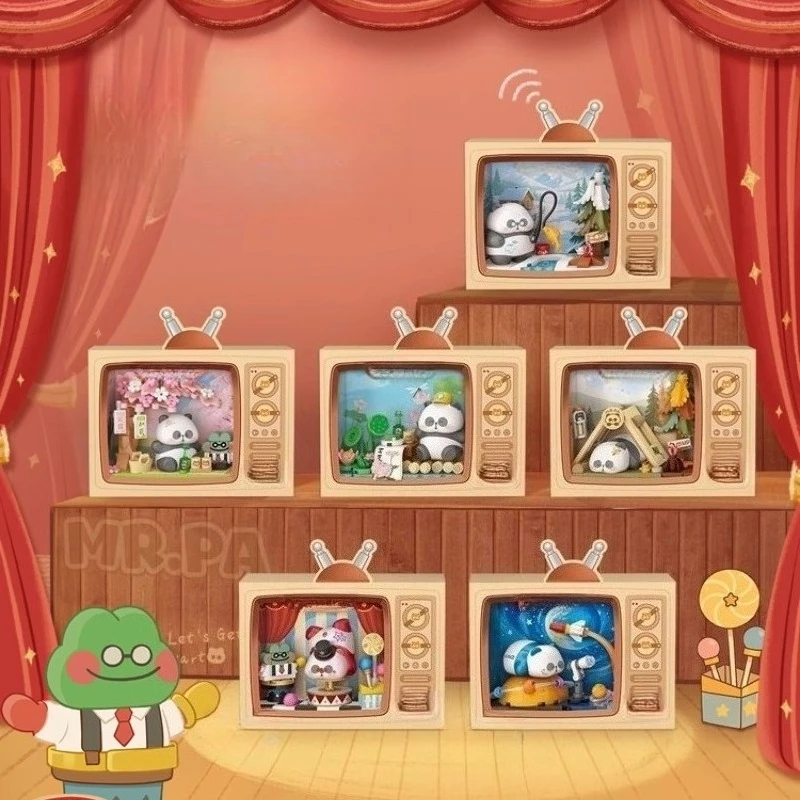 

SEMBO Mini Theater Building Blocks Trendy Toys Panda Spring Picnic Gift Box Creative Handmade Assembly Model Desktop Ornaments