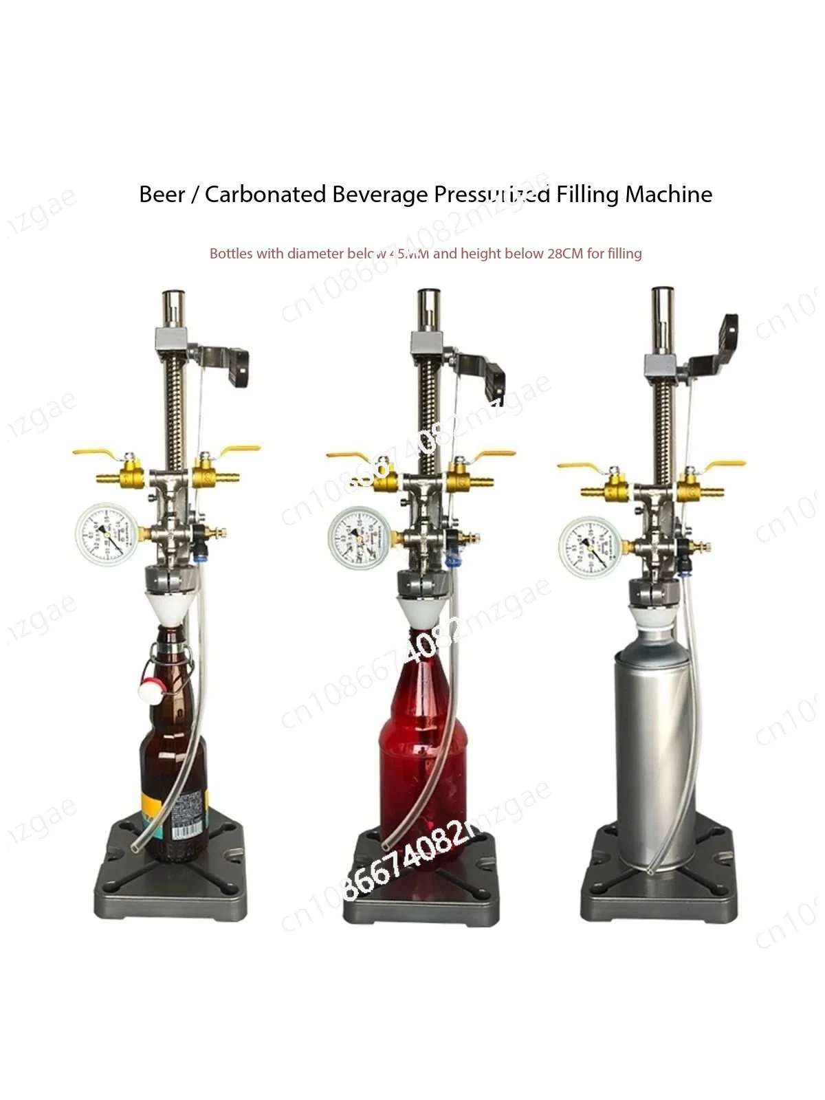 Homebrew Beer Pressure Filler Defoaming Bottling Equipment PET Glass Bottle Manual Filling in stock