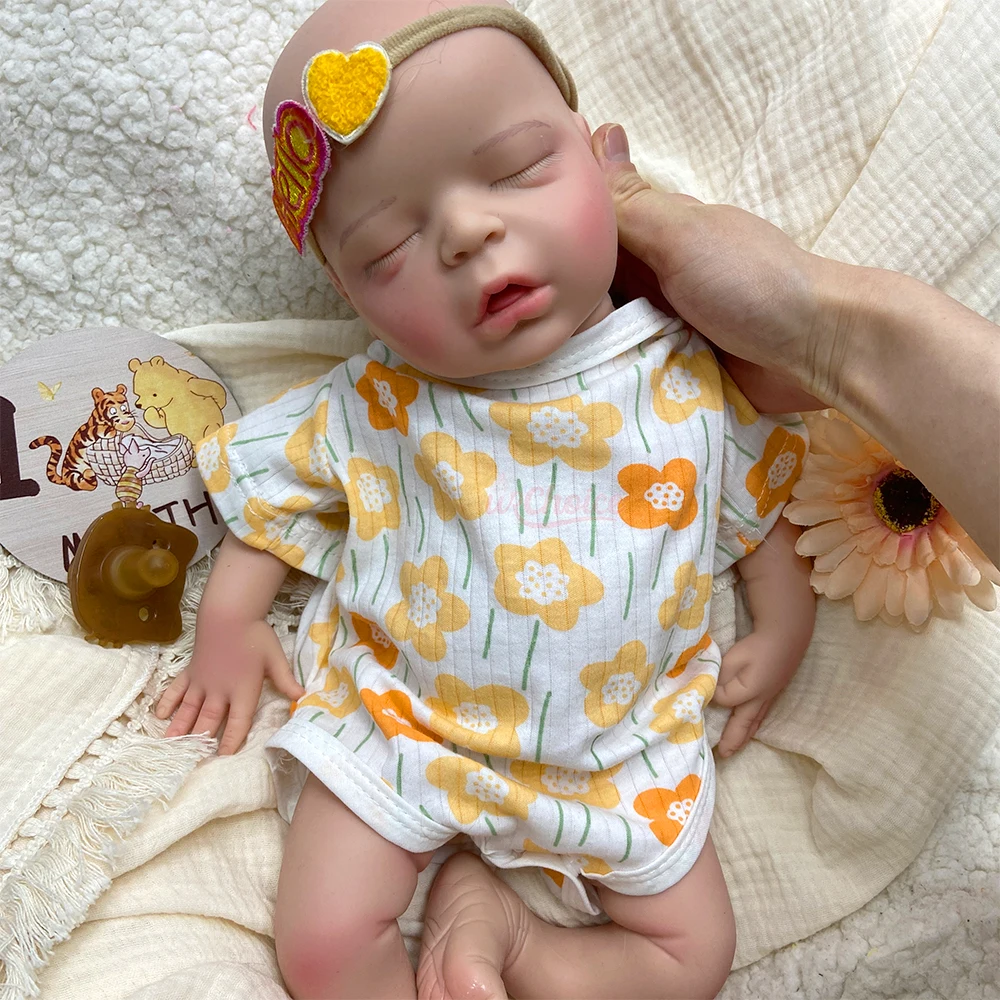 

Кукла-реборн для художников, 45 см, ручная работа, 3D-эффект, реалистичные детали, силиконовая, водонепроницаемая, премиум-класса, для коллекционеров