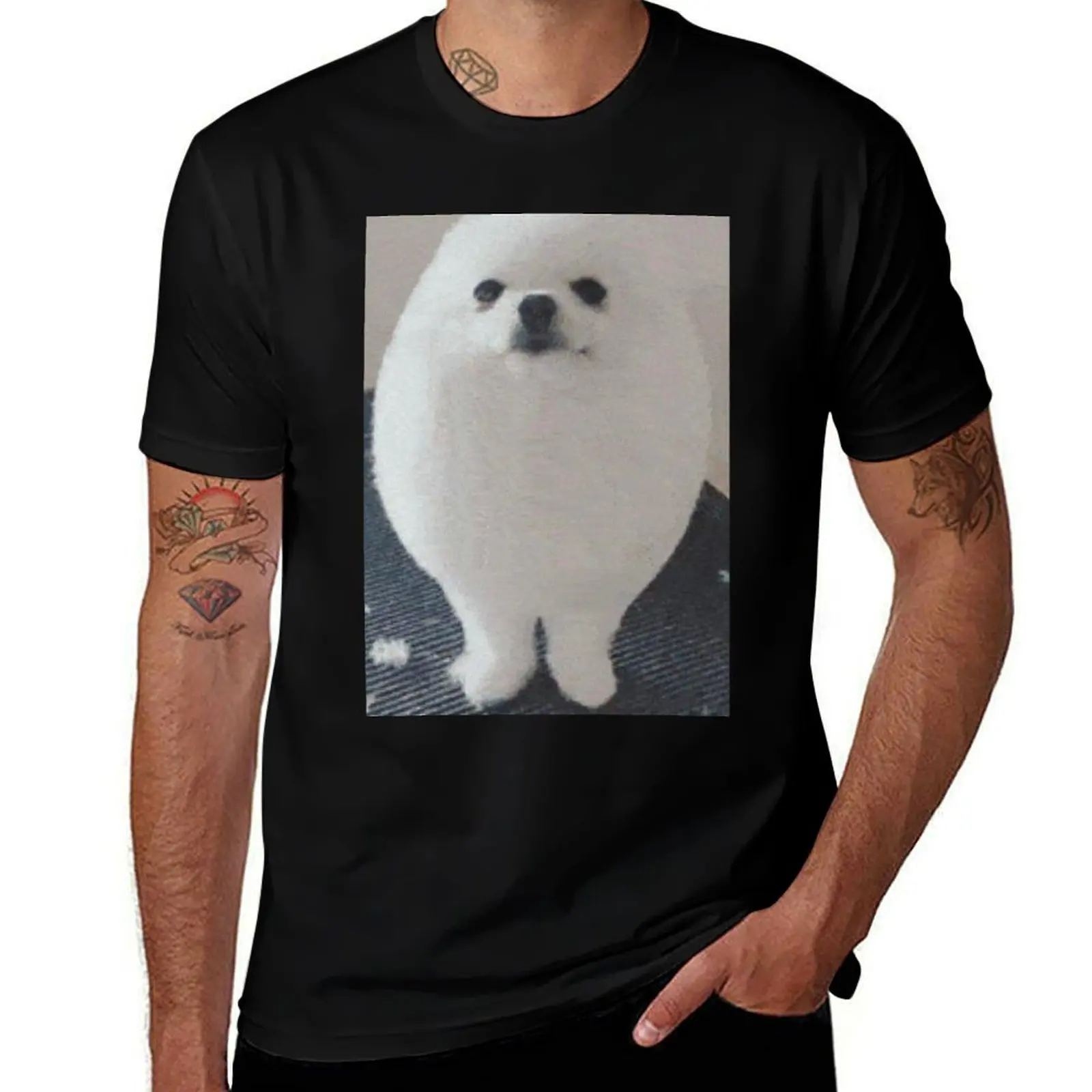Egg Dog T-Shirt Minimalist Plain Crew Neck T-Shirt