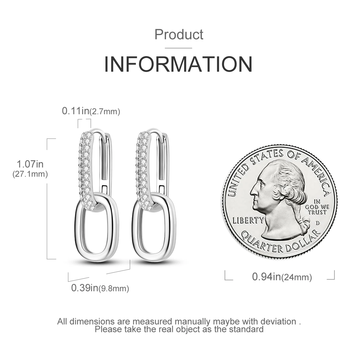 CYCUFF 新 2025 925 スターリングシルバーフープイヤリングシャイニングジルコン U 字型ダブルリングイヤリングファイン婚約ジュエリー女性のための