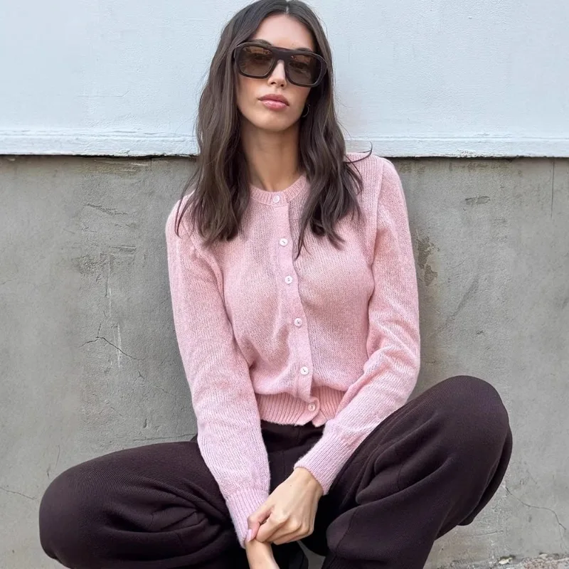 

Tuularose Spring Autumn Women's Cardigan Fashion Hollow See-Through Patchwork Thin Jumpers Casual Commuting Chic Women's Sweater