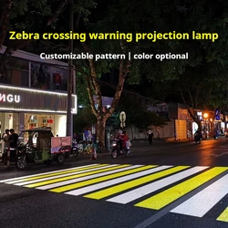 Zebra Crossing Warning Projection Light Traffic Safety Industrial Prohibition of Passage Factory Workshop Indication Projector