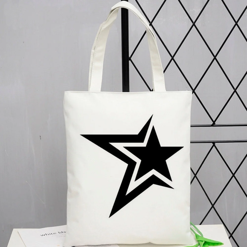 Y2k Star Girl tote bag foldable shoulder  reusable einkaufstasche grocery woman