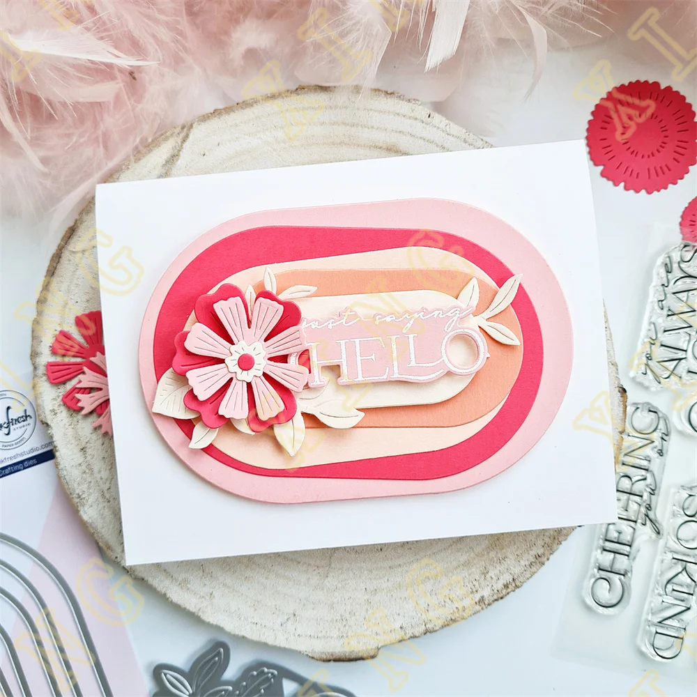 قالب قطع معدني لسجل القصاصات اليدوية ، إطار الرقائق الساخنة ، زخرفة مذكرات ، قالب قوالب قطع منقوش ، بطاقة تهنئة ذاتية الصنع ، جديد #6