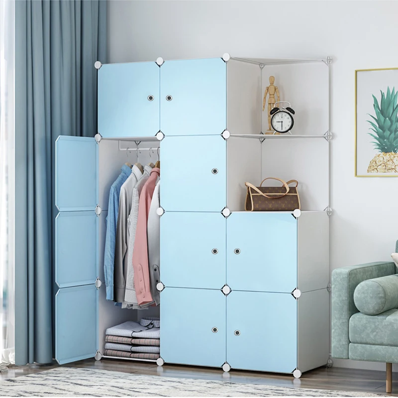 

Aesthetic Storage Wardrobe Nordic Foldable Plastic Clothes Wardrobe Apartment Bedroom Ropero Para Gurdar Ropa Home Accessories