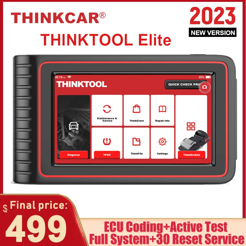 

THINKCAR THINKTOOL OBD2 Automotive Scanner All System 30 Reset Professional Car Diagnostic Scan Tool ECU Coding Bi-direction