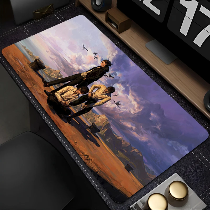 لوحة ماوس أنينية ملحقات الألعاب لوحة مفاتيح مكتبية كبيرة حصيرة مكتبية مطاطية على لوحة ممتدة من المطاط على Titan Eren Yeager