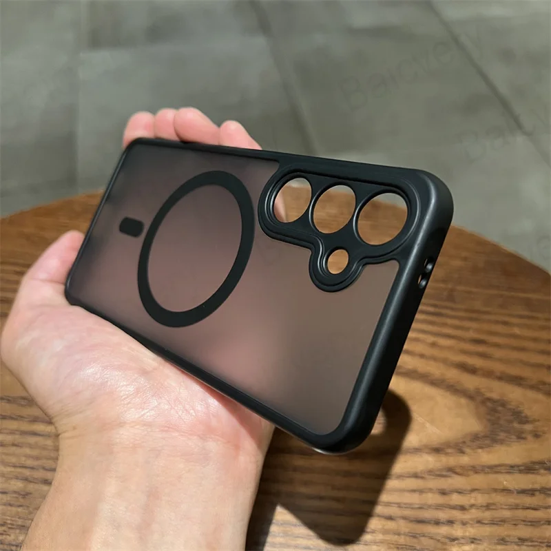 Hard Case for Samsung Galaxy A56 A16 A36 A55 A15 A05S A17 A26 5G Case with Magnetic Wireless Charger Sticker