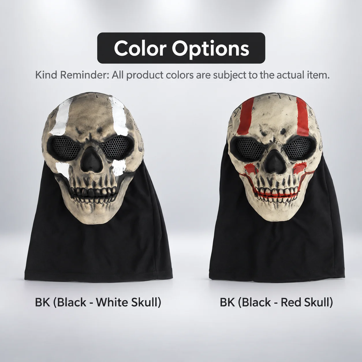 Ghost Balaclava Skeleton Skull Ski Mask COD Halloween Cosplay Costume Windproof Elastic Face Cover for Outdoor Training Gear Set