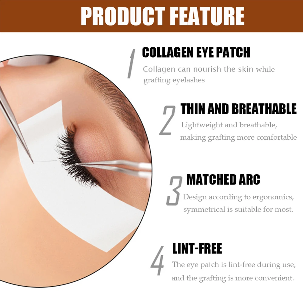 110pcs PE Micro Foam Eyepad Painless Lash Supplies Under Eye Patch Easy Remove Tape Makeup Stickers Eyelash Extension Pad Patch