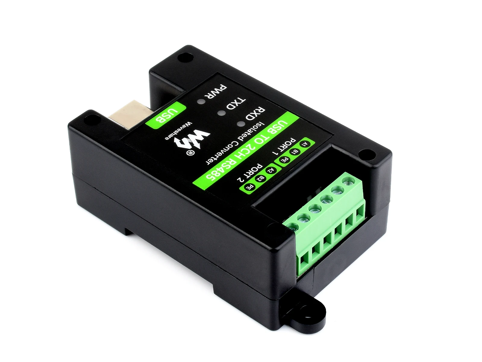 Picture 5: Waveshare Industrial Grade USB TO 2CH RS485  Isolated Converter, Adopts Original FT2232HL Chip, Extending USB to 2CH RS485