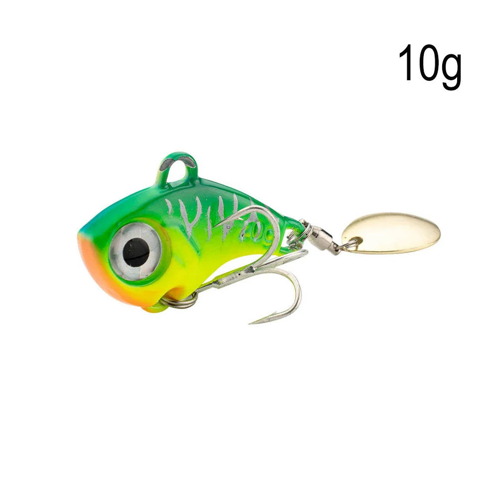 1pc Metal VIB Fishing Lure Barbed Wobble Rotating Artificial Hard Baits Spinner Spoon Lures Accessories For Fishing Enthusiasts