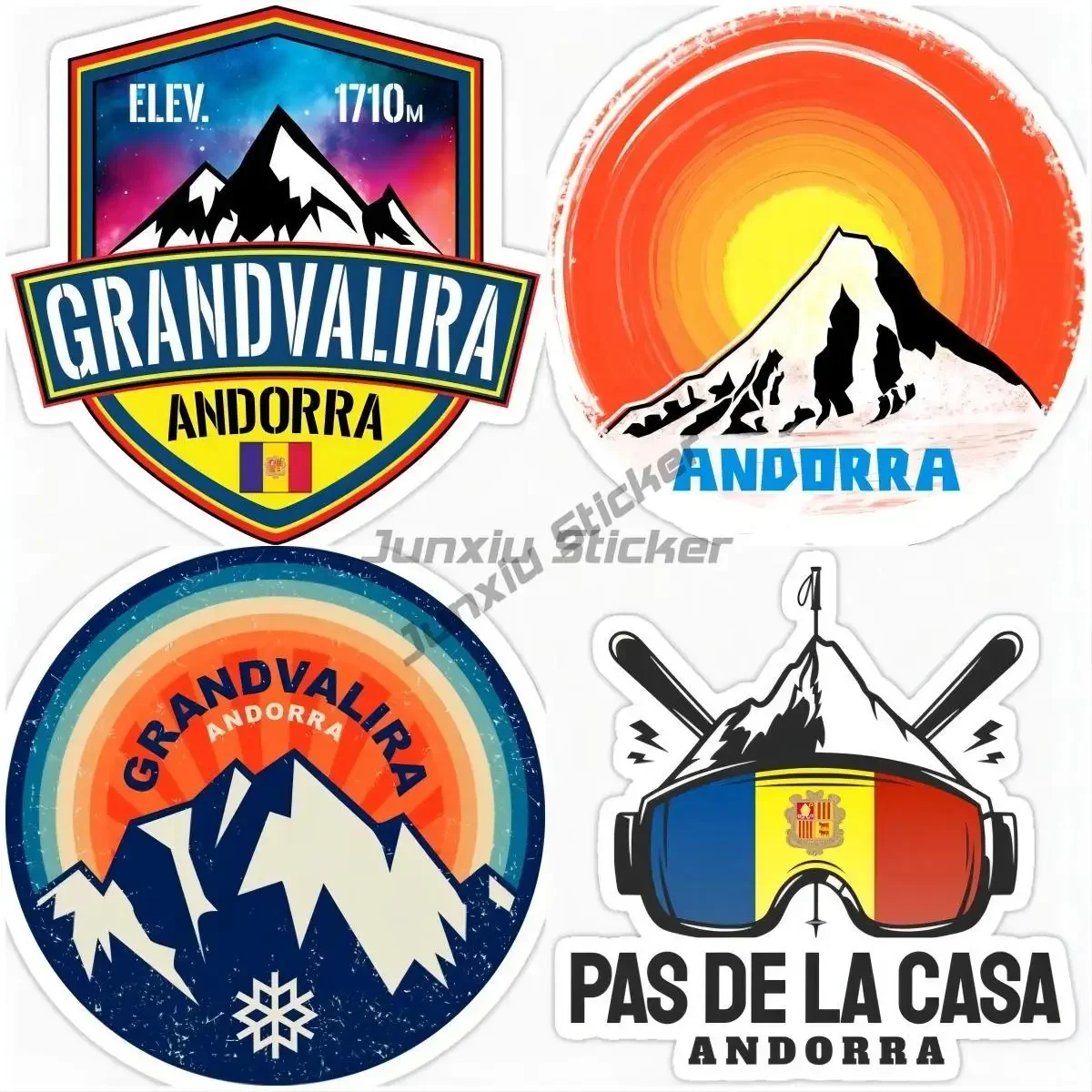 

Andorra Flag Garbage Stamp Car Bumper Sticker Racing Laptop Helmet Trunk Wall Motorcycles Accessories Decoration
