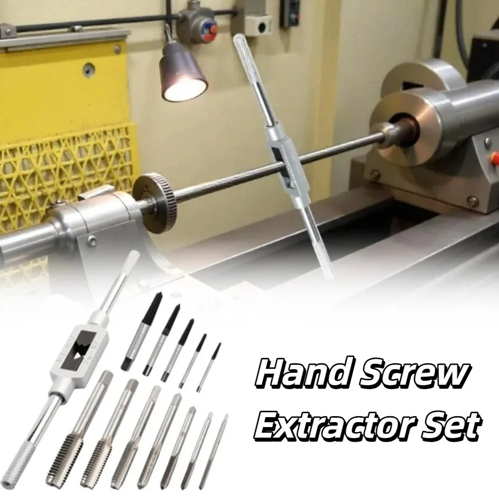

High Speed Steel Ratchet Tap Wrench Adjustable Screw Taps M3-M12 Metric Thread Adjustable T-Handle Wrench T-Handle Holder