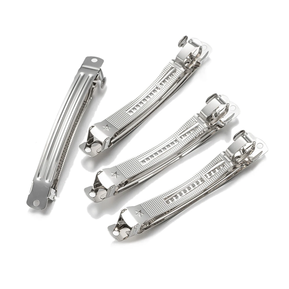10 Stück Metall-Haarspangen-Stil, Feder-Haarspangen, leere Basis, Zubehör für DIY-Haarnadel, Schmuckherstellung, Zubehör, Zubehör – Detail 3