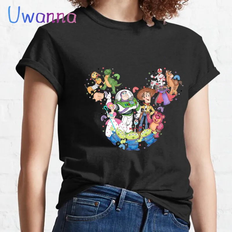 Toy Story T Shirt Women Graphic Tops You've Got A Friend in Me Tshirt Short Sleeve Harajuku Cartoon T-Shirt Streetwear Clothes