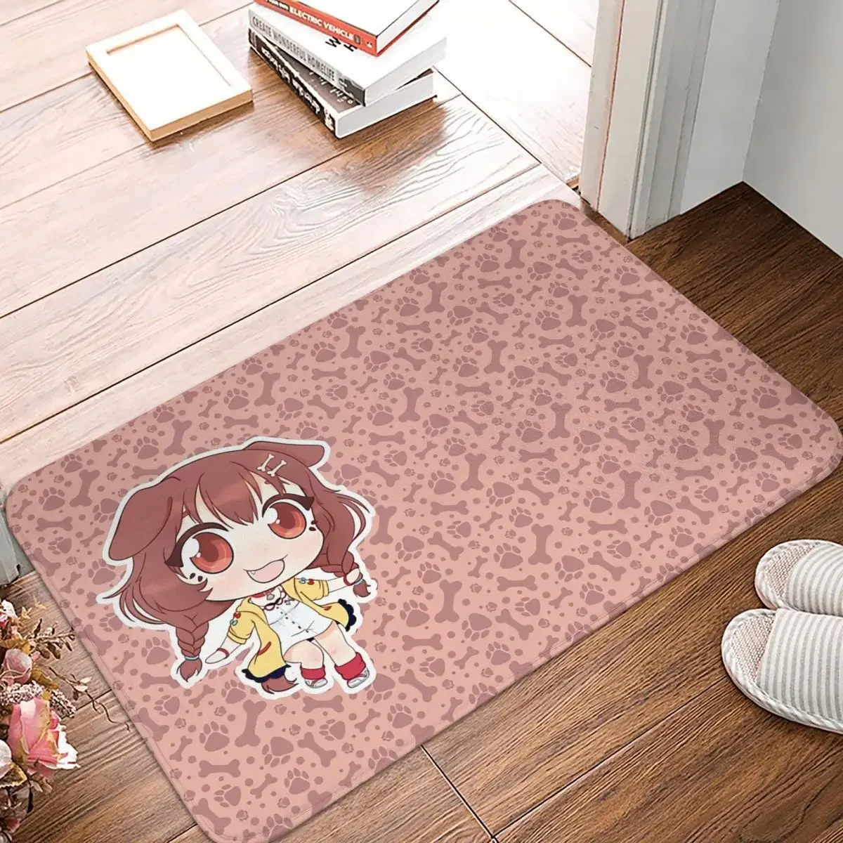 Hololive Production Fictitious Virtual Youtuber Vtuber Non-slip Doormat Inugami Korone Chibi Carpet Living Room Kitchen Mat